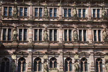 Fototapeta na wymiar Heidelberg Castle or Heidelberger Schloss at Heidelberg in Baden-Wurttemberg, Germany