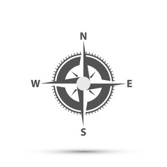Fototapeta premium Compass on a white background art. Vector Illustration.
