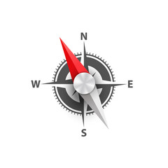 Compass on a white background art. Vector Illustration.