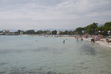Modello, Italy - September 10, 2018 : View of Mondello beach