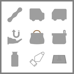 container icon. cosmetics and test tube holder vector icons in container set. Use this illustration for container works.