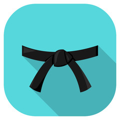 Black Belt Flat Icon Illustration © grimgram