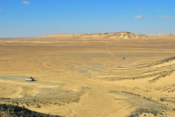 Black desert Sahara. Egypt