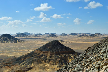 Black desert in Egypt