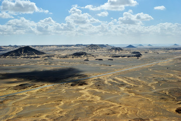 Black desert in Egypt