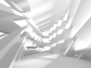 Futuristic White Architecture Design Background