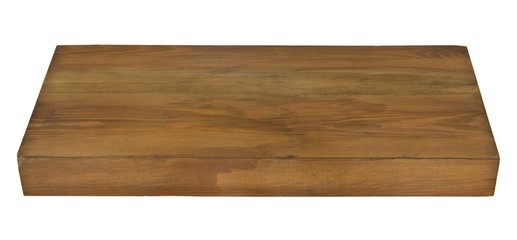 wooden board isolated on white background. As an element of packaging design