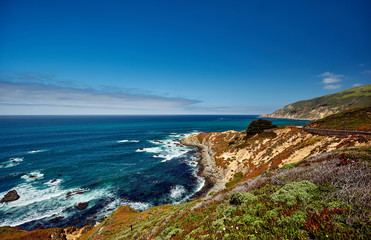 Fototapeta na wymiar Pacific coast landscape in California