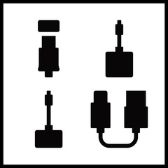 disk icon. usb vector icons in disk set. Use this illustration for disk works.