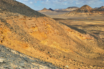 Black desert in Egypt