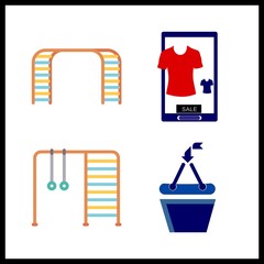 4 network icon. Vector illustration network set. to accept and net climbers icons for network works