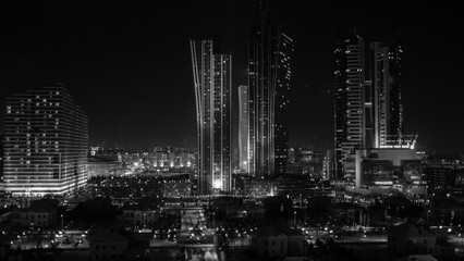 Night view of Astana, Kazakhstan's capital city