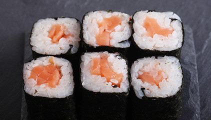 Traditional Japanese food close up