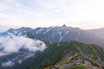 Naklejka premium 北アルプス 展望