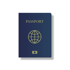 Passport document on a white background, vector