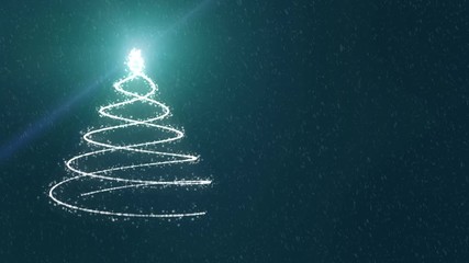 Christmas Tree Background - Merry Christmas blue - Powered by Adobe