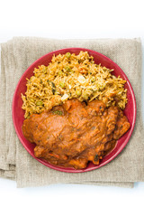 Handmade Indian curry chicken rice