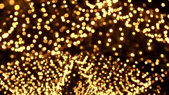 Large amount of blured lights. Orange and yellow lights.