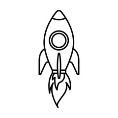 rocket launching startup isolated image