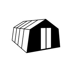 Building metal hangar