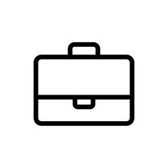 Briefcase vector icon, bag symbol. Simple illustration, flat design for web or mobile app