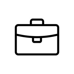 Briefcase vector icon, bag symbol. Simple illustration, flat design for web or mobile app