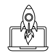 laptop computer rocket startup success