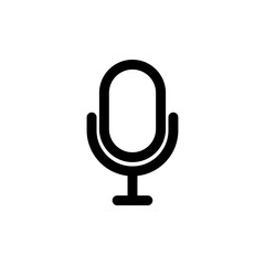 Microphone vector icon, mic symbol. Simple illustration, flat design for web or mobile app