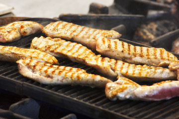 Grilled chicken fillets
