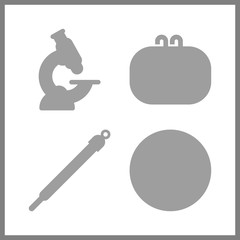 instrument icon. step ladder and microscope vector icons in instrument set. Use this illustration for instrument works.