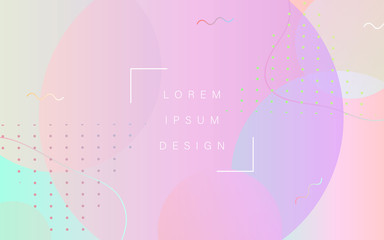 Pink green violet geometric background with circle shape