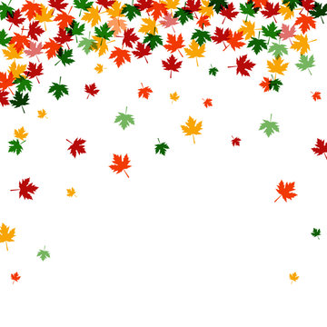 Thanksgiving Celebration Background Colorful Autumn Leaves.