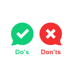 Obraz premium color speech bubble like dos and donts