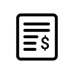 Billing vector icon, Modern flat sign isolated on white background 