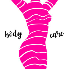 Health & Fitness design element template. Business concept. Human abstract. Vector icon. Beauty and health concept. Slim woman. Vector illustration of Be fit, woman silhouette images
