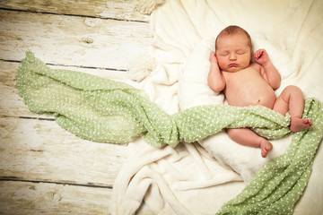 Baby schläft zufrieden