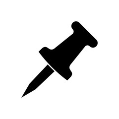 Push pin vector icon, Modern flat sign isolated on white background 