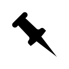 Push pin vector icon, Modern flat sign isolated on white background 