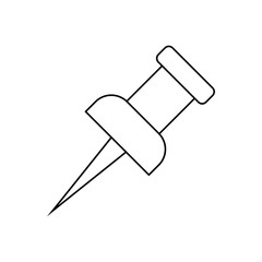 Push pin vector icon, Modern flat sign isolated on white background 