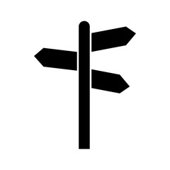 Signpost vector icon, Modern flat sign isolated on white background 