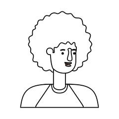 young man with afro avatar character