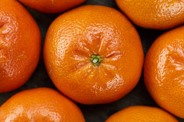 ripe tangerines close-up