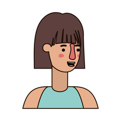 beautiful and young woman character