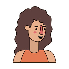 beautiful and young woman character