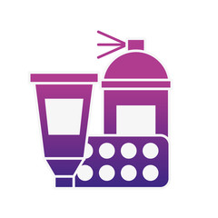 graphic design spray  color tool tube and palette