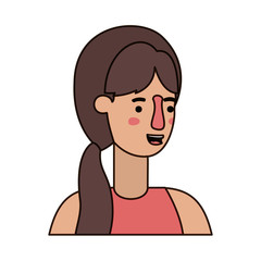 beautiful and young woman character