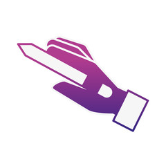 graphic designer hand holding pen tool