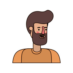 young man with beard avatar character