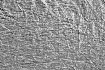 Silver crumpled canvas texture - background