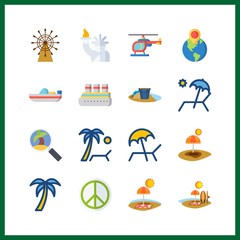 island icon. statue of liberty and destination vector icons in island set. Use this illustration for island works.